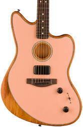 Guitare electro acoustique Fender Acoustasonic Player Jazzmaster (MEX, RW) - Shell pink