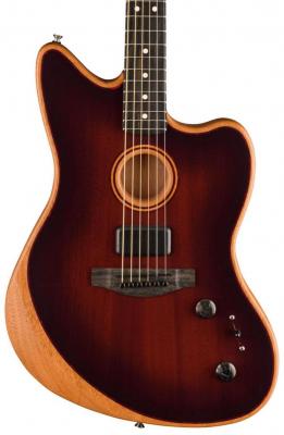 Guitare acoustique Fender American Acoustasonic Jazzmaster All-Mahogany - Bourbon burst
