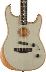 Guitare folk Fender American Acoustasonic Stratocaster - Transparent sonic blue
