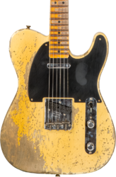 Guitare électrique forme tel Fender Custom Shop 1950 Double Esquire #R126773 - Super heavy relic aged nocaster blonde