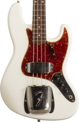 Basse électrique solid body Fender Custom Shop 1964 Jazz Bass #R145112 - Journeyman Relic Olympic White 
