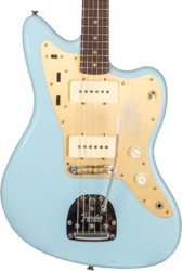 Guitare électrique rétro rock Fender Custom Shop 1959 250k Jazzmaster #CZ576203 - Journeyman relic aged daphne blue