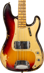 Basse électrique solid body Fender Custom Shop 1958 Precision Bass #CZ573256 - Heavy relic 3-color sunburst