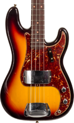 Basse électrique solid body Fender Custom Shop 1963 Precision Bass #CZ56919 - Journeyman relic 3-color sunburst