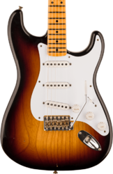 Guitare électrique forme str Fender Custom Shop 70th Anniversary 1954 Stratocaster Ltd - Journeyman relic wide-fade 2-color sunburst