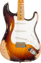 Guitare électrique forme str Fender Custom Shop 70th Anniversary 1954 Stratocaster Ltd #XN4308 - Heavy Relic Wide Fade 2-Color Sunburst