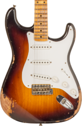 Guitare électrique forme str Fender Custom Shop 70th Anniversary 1954 Stratocaster Ltd #XN4309 - Heavy relic wide fade 2-color sunburst