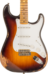 Guitare électrique forme str Fender Custom Shop 70th Anniversary 1954 Stratocaster Ltd #XN4309 - Heavy Relic Wide Fade 2-Color Sunburst