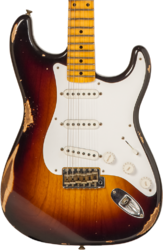 Guitare électrique forme str Fender Custom Shop 70th Anniversary 1954 Stratocaster Ltd #XN4316 - Relic wide fade 2-color sunburst