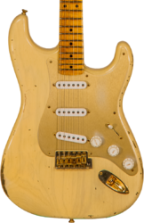 Guitare électrique forme str Fender '55 Bone Tone Strat Ltd #CZ554628 - Relic honey blonde w/ gold hardware