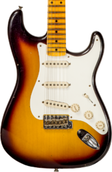 Guitare électrique forme str Fender Custom Shop 1956 Stratocaster #CZ570281 - Journeyman relic aged 2-color sunburst