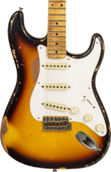 Guitare électrique forme str Fender Custom Shop Stratocaster 1956 Masterbuilt K.McMillin #R129060 - Heavy relic 2-color sunburst