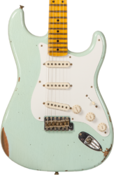 Guitare électrique forme str Fender Custom Shop 1958 Stratocaster #CZ572338 - Relic aged surf green