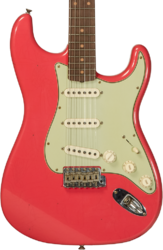 Guitare électrique forme str Fender Custom Shop 1959 Stratocaster #CZ569772 - Journeyman relic aged fiesta red