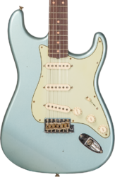 Guitare électrique forme str Fender Custom Shop 1959 Stratocaster #CZ570883 - Journeyman relic teal green metallic