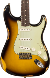 Guitare électrique forme str Fender Custom Shop 1959 Stratocaster #R117661 - Relic 2-color sunburst