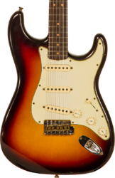 Guitare électrique forme str Fender Custom Shop 1964 Stratocaster - Journeyman relic target 3-color sunburst