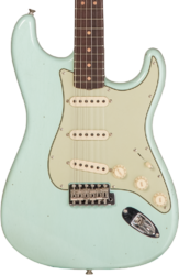 Guitare électrique forme str Fender Custom Shop 1964 Stratocaster #CZ579859 - Journey Man Relic Aged Surf Green