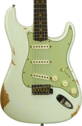 Guitare électrique forme str Fender Custom Shop 1964 L-Series Stratocaster #L11710 - Heavy Relic Olympic White