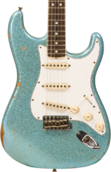 Guitare électrique forme str Fender Custom Shop 1965 Stratocaster #CZ548544 - Relic daphne blue sparkle