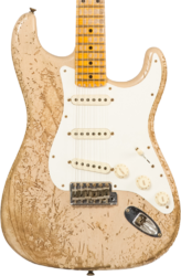Guitare électrique forme str Fender Custom Shop Red Hot Stratocaster #CZ584115 - Super Heavy Relic White Blonde