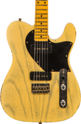 Guitare électrique forme tel Fender Custom Shop 1950 Telecaster Masterbuilt Jason Smith #R116221 - Relic nocaster blonde