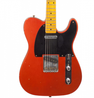 Guitare électrique solid body Fender Custom Shop 1952 Telecaster (#R16317) - Journeyman relic melon candy
