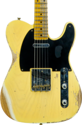 Guitare électrique forme tel Fender Custom Shop 1953 Telecaster #R126760 - Heavy Relic Nocaster Blonde