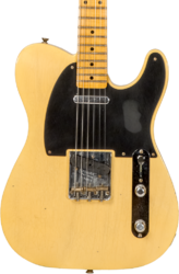 Guitare électrique forme tel Fender Custom Shop 1953 Telecaster #R126793 - Journeyman relic aged nocaster blonde