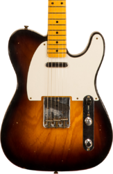 Guitare électrique forme tel Fender Custom Shop 1955 Telecaster #CZ560649 - Relic wide fade 2-color sunburst
