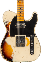 Guitare électrique forme tel Fender Custom Shop 1957 Telecaster #R117579 - Heavy relic desert sand ov. sunburst