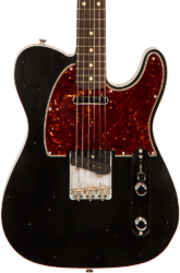 Guitare électrique forme tel Fender Custom Shop 1960 Telecaster Custom #R114759 - Journeyman relic black