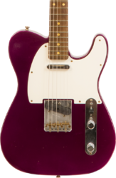 Guitare électrique forme tel Fender Custom Shop 1960 Telecaster Custom #CZ549121 - Journeyman relic purple metallic