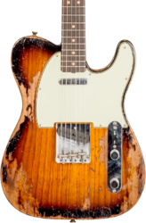Guitare électrique forme tel Fender Custom Shop 1963 Telecaster #R136206 - Super Heavy Relic 2-Color Sunburst