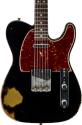 Guitare électrique forme tel Fender Custom Shop 1963 Telecaster #R143447 - Black Over HLE Gold