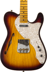 Guitare électrique forme tel Fender Custom Shop '50s Thinline Telecaster #CZ574212 - Journeyman relic aged 2-color sunburst