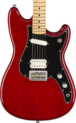 Guitare électrique rétro rock Fender Player Duo-Sonic HS (MEX, MN) - Crimson red transparent