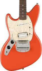 Guitare électrique gaucher Fender Jag-Stang Kurt Cobain Gaucher - Fiesta red