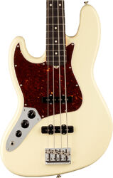 Basse électrique solid body Fender American Professional II Jazz Bass Gaucher (USA, RW) - Olympic white