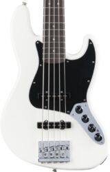 Basse électrique solid body Fender Deluxe Active Jazz Bass V (MEX, PF) - Olympic white