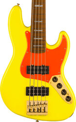 Basse électrique solid body Fender MonoNeon Jazz Bass V (MEX, MN) - Neon yellow