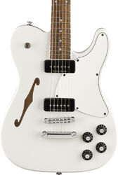 Guitare électrique forme tel Fender Jim Adkins JA-90 Telecaster Thinline (MEX, LAU) - White