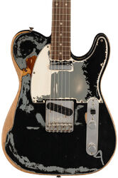 Guitare électrique forme tel Fender Joe Strummer Telecaster (MEX, RW) - Road worn black over 3-color sunburst