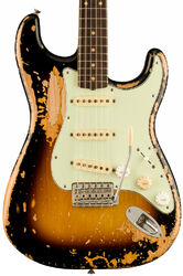 Guitare électrique signature Fender Mike McCready Stratocaster (MEX, RW) - Road worn 3-color sunburst