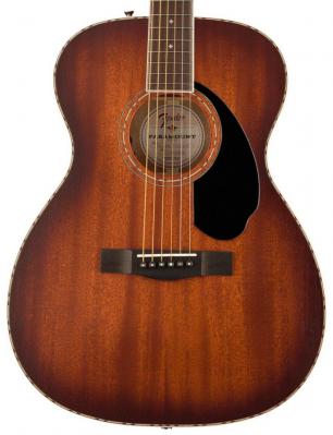 Guitare electro acoustique Fender PO-220E All Mahogany Orchestra Paramount - Aged cognac burst