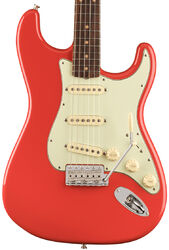 Guitare électrique forme str Fender American Vintage II 1961 Stratocaster (USA, RW) - Fiesta red