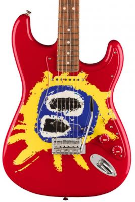 Guitare électrique solid body Fender 30th Anniversary Screamadelica Stratocaster Ltd (MEX, PF) - Red blue yellow