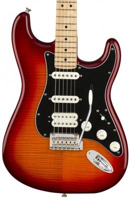 Guitare électrique solid body Fender Player Stratocaster HSS Plus Top (MEX, MN) - Aged cherry burst