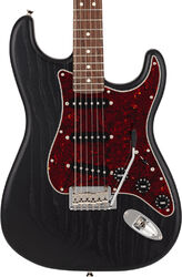 Guitare électrique forme str Fender Made in Japan Stratocaster Raw Ash Ltd - black