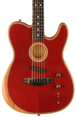 Guitare electro acoustique Fender American Acoustasonic Telecaster (USA) - Crimson red